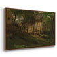 German Farm, 1859 - Floater Framed Canvas Print