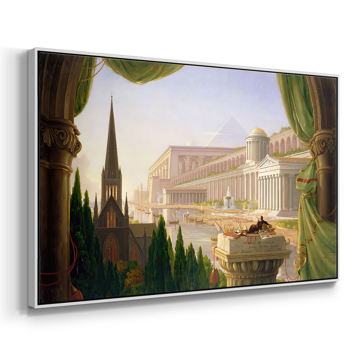 The Architect's Dream, 1840 - Floater Framed Canvas Print