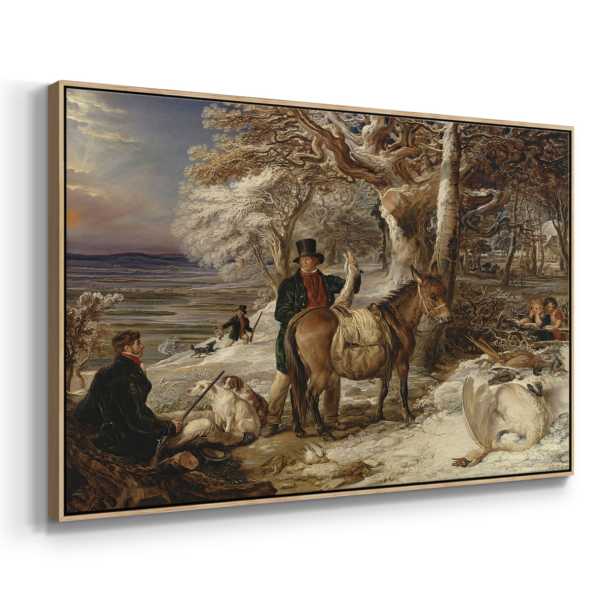 The Day's Sport, 1826 - Floater Framed Canvas Print