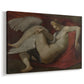 Canvas art print featuring a classical composition of mythological subject, displayed at an angle