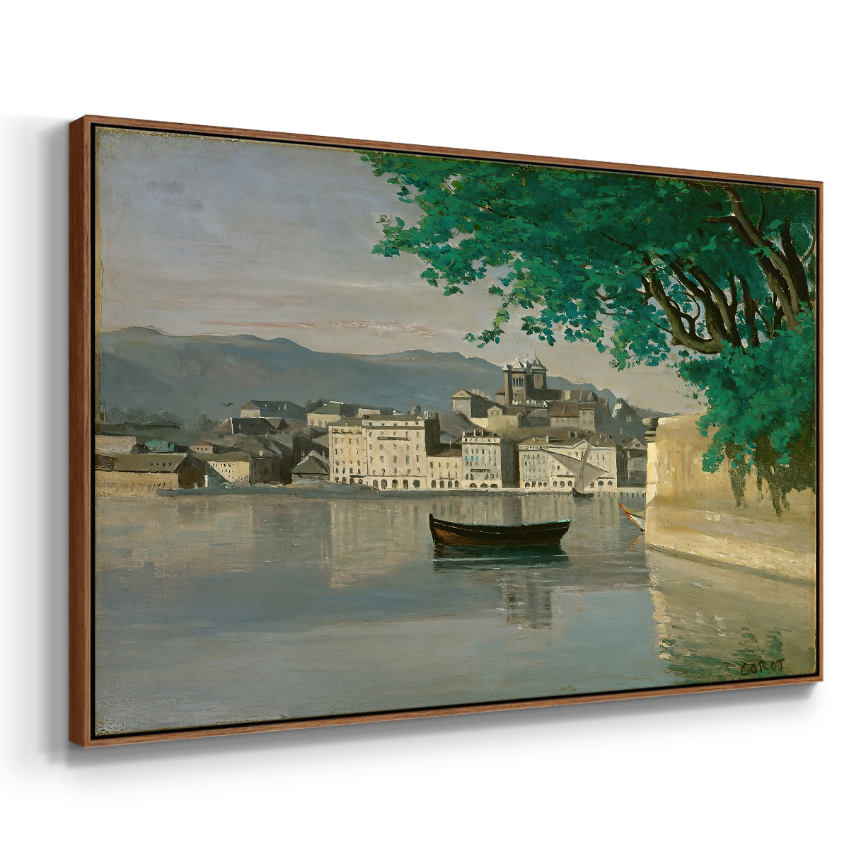 Geneva View of Part of the City, c. 1834-1835 - Floater Framed Canvas Print