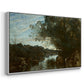 Souvenir of the Environs of Lake Nemi, 1865 - Floater Framed Canvas Print