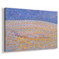 Canvas art print featuring a pointillist-inspired abstraction, displayed at an angle