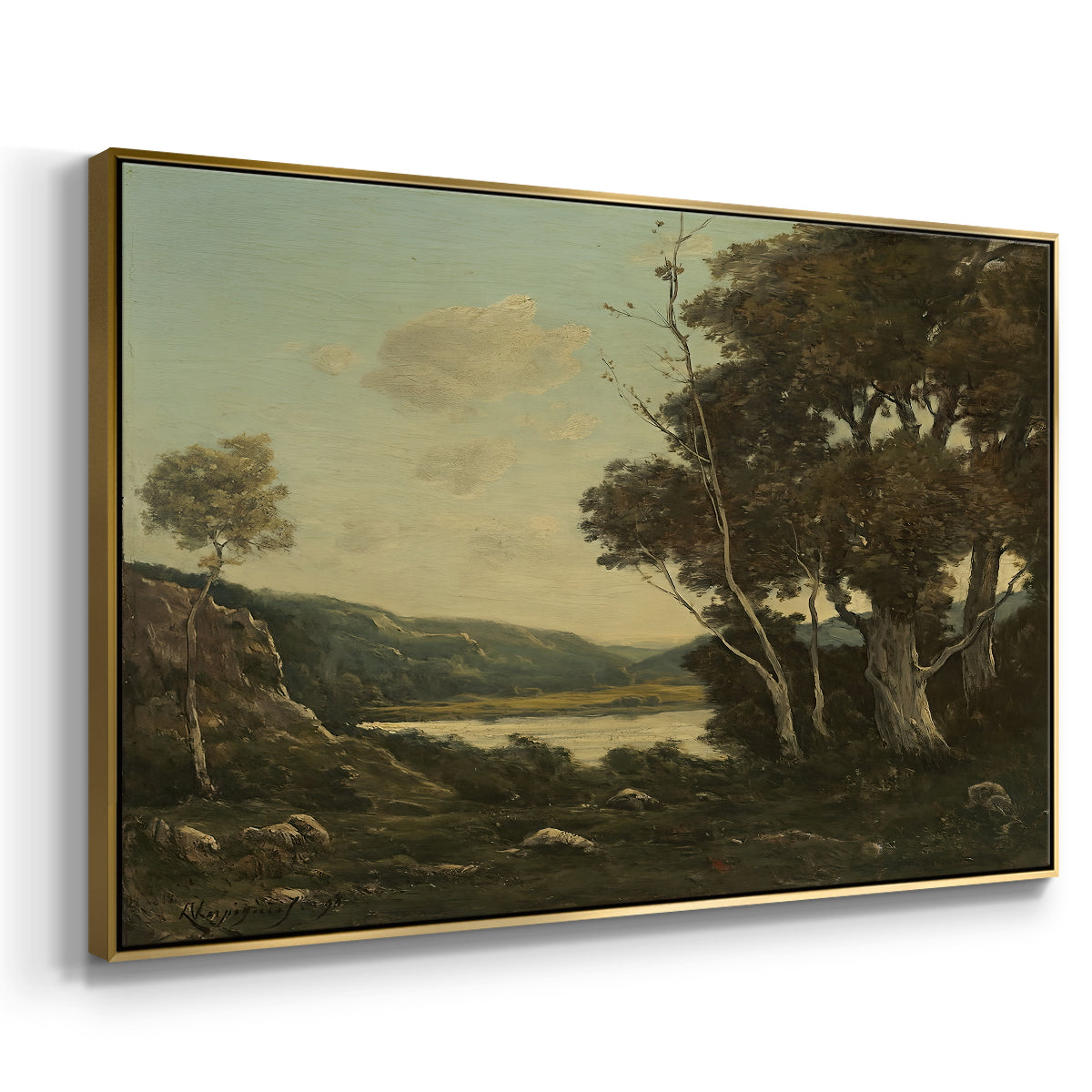 Landscape, 1898 - Floater Framed Canvas Print