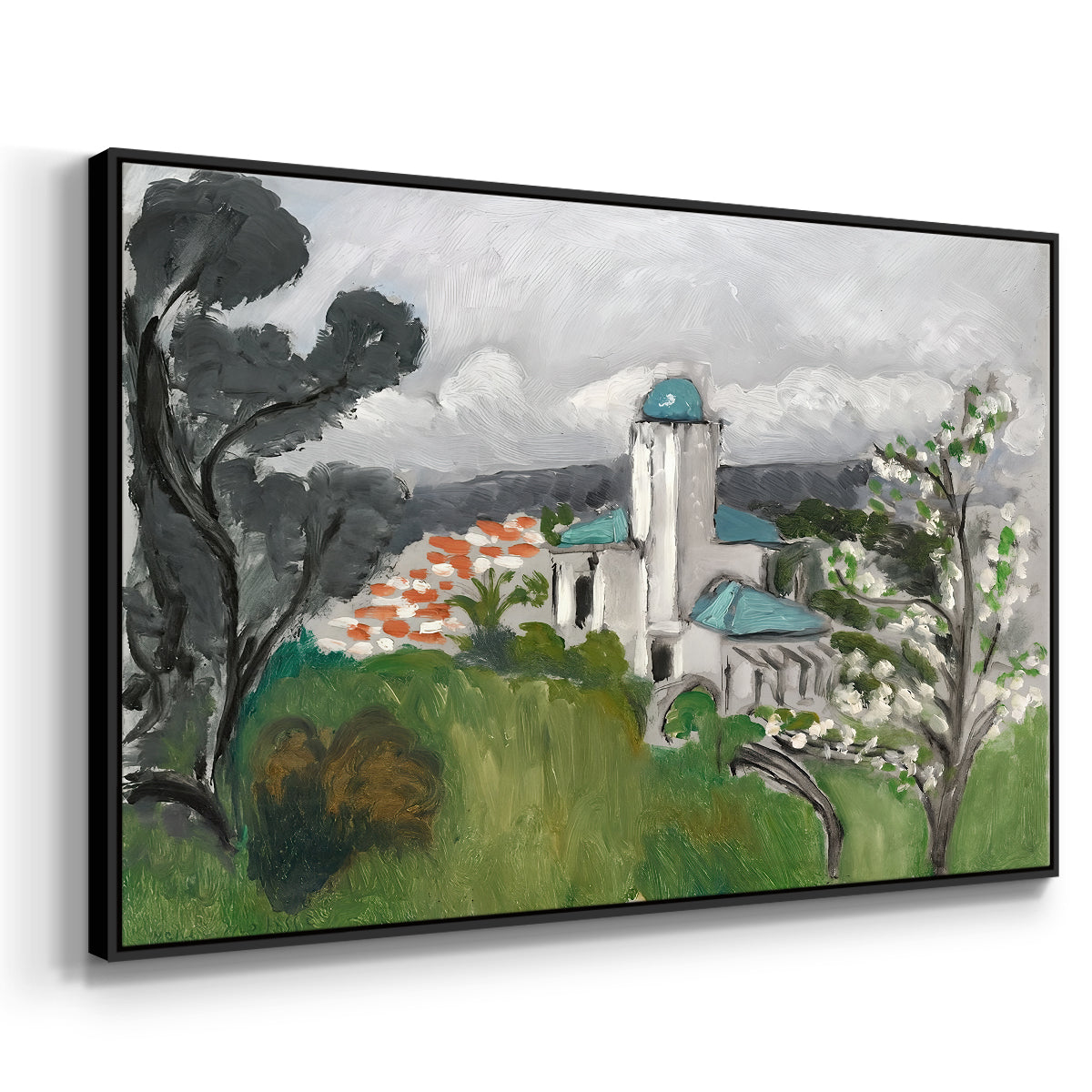 The Blue Villa (La Villa Bleue), c. 1918 - Floater Framed Canvas Print