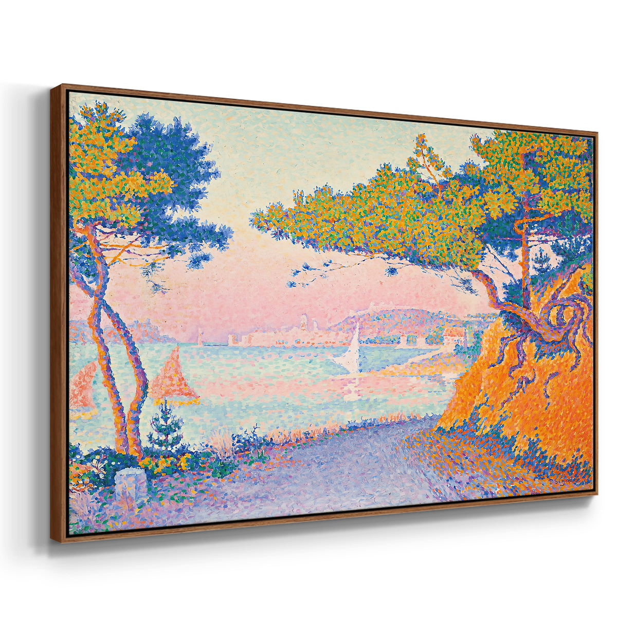 Golfe Juan, 1896 - Floater Framed Canvas Print