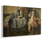 Canvas art print featuring a collection of tools and items displayed in interior setting, displayed at an angle