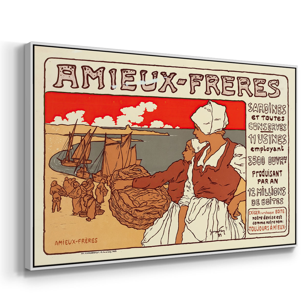 Amieux-Frères (Advertising Poster), 1899 - Floater Framed Canvas Print