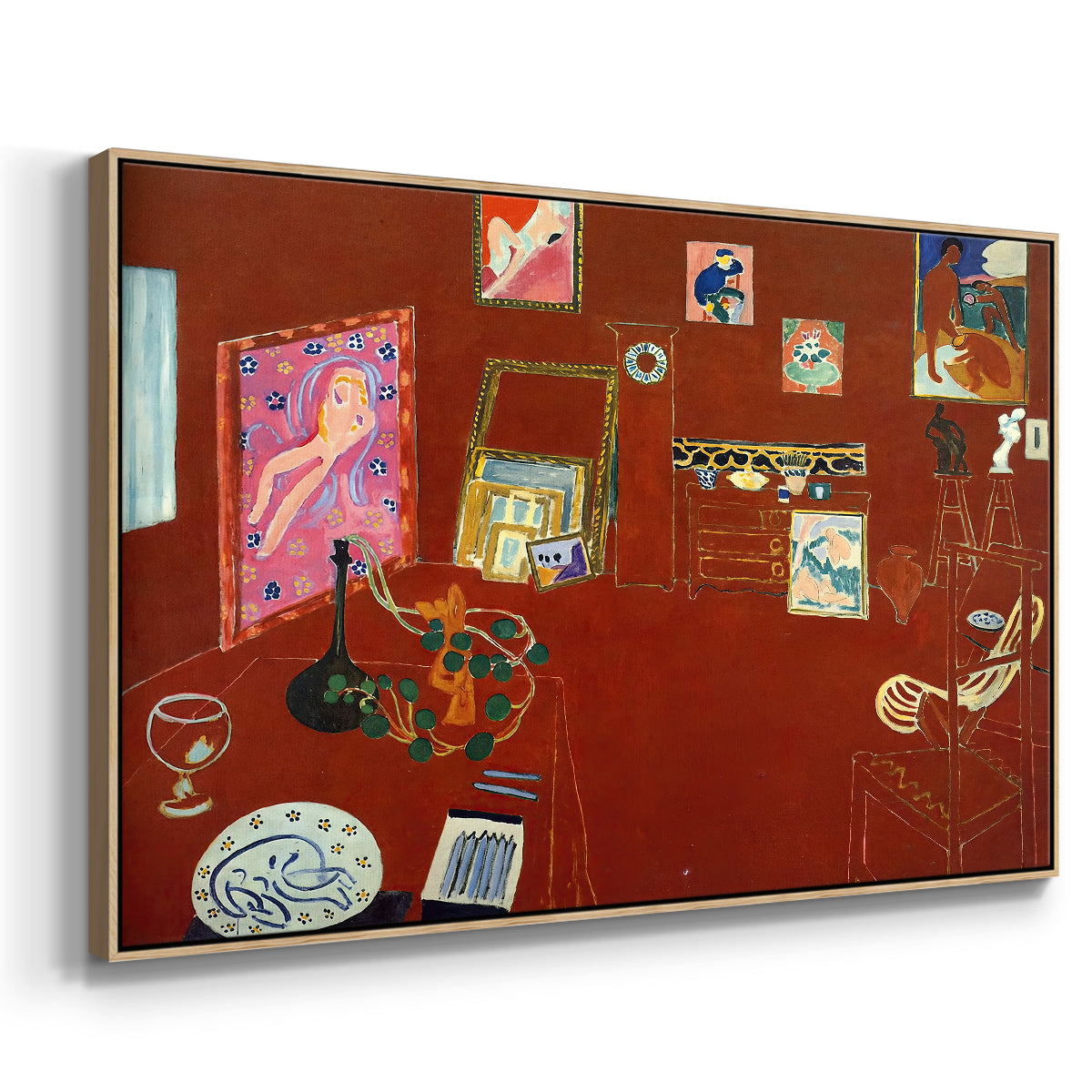 The Red Studio (L'Atelier Rouge), 1911 - Floater Framed Canvas Print