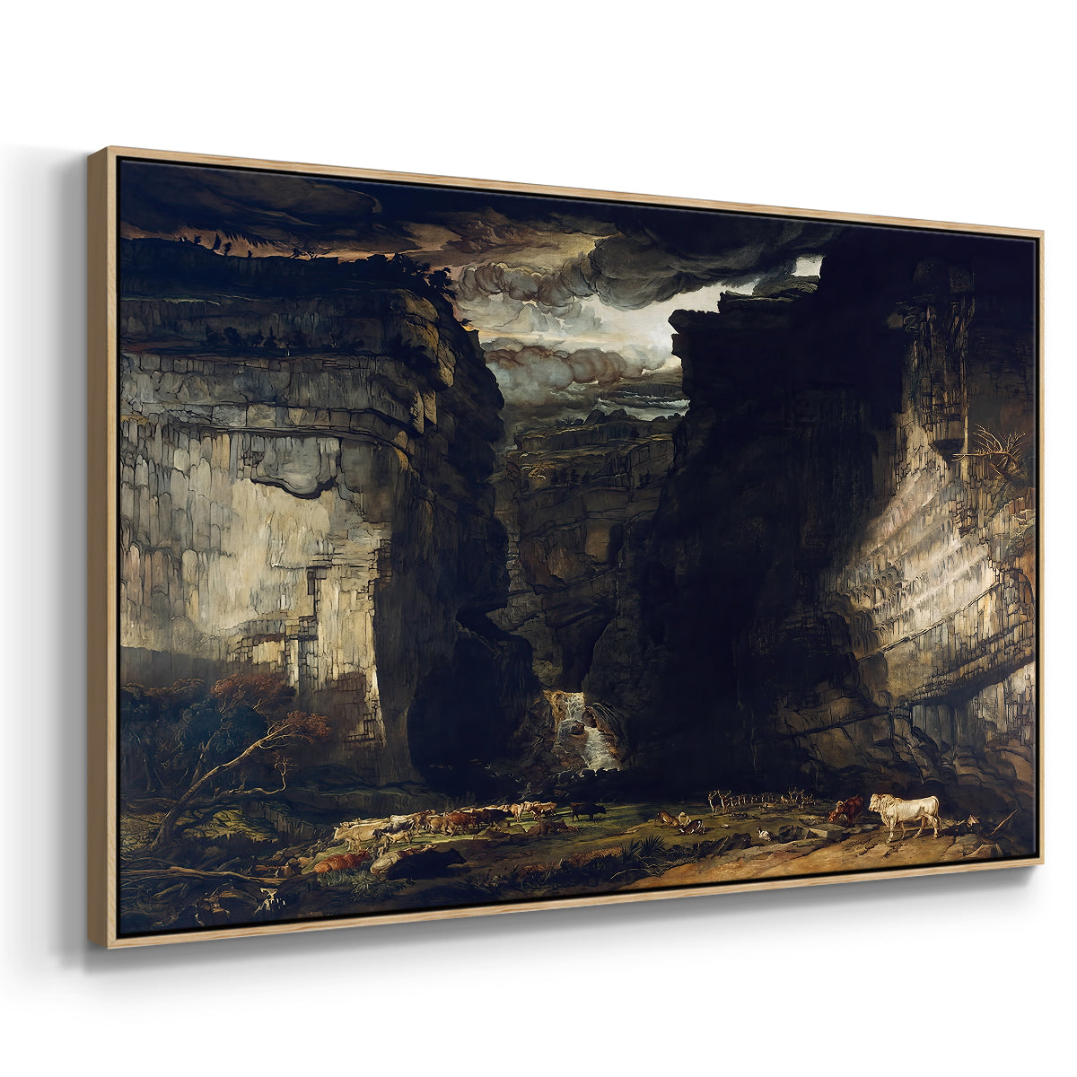 Gordale Scar, c. 1811-1813 - Floater Framed Canvas Print