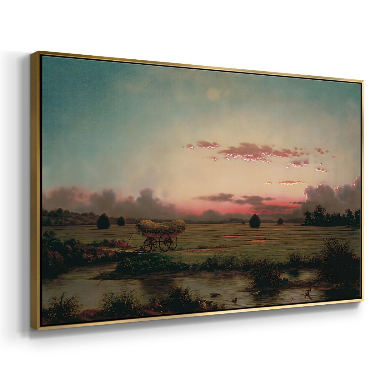 The Marshes at Rhode Island, 1866 - Floater Framed Canvas Print