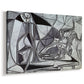 Canvas art print featuring a cubist arrangement with geometric fragmentation, displayed at an angle