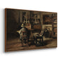 The Studio of Ferdinand De Braekeleer I, Father of the Painter, c. 1873-1885 - Floater Framed Canvas Print