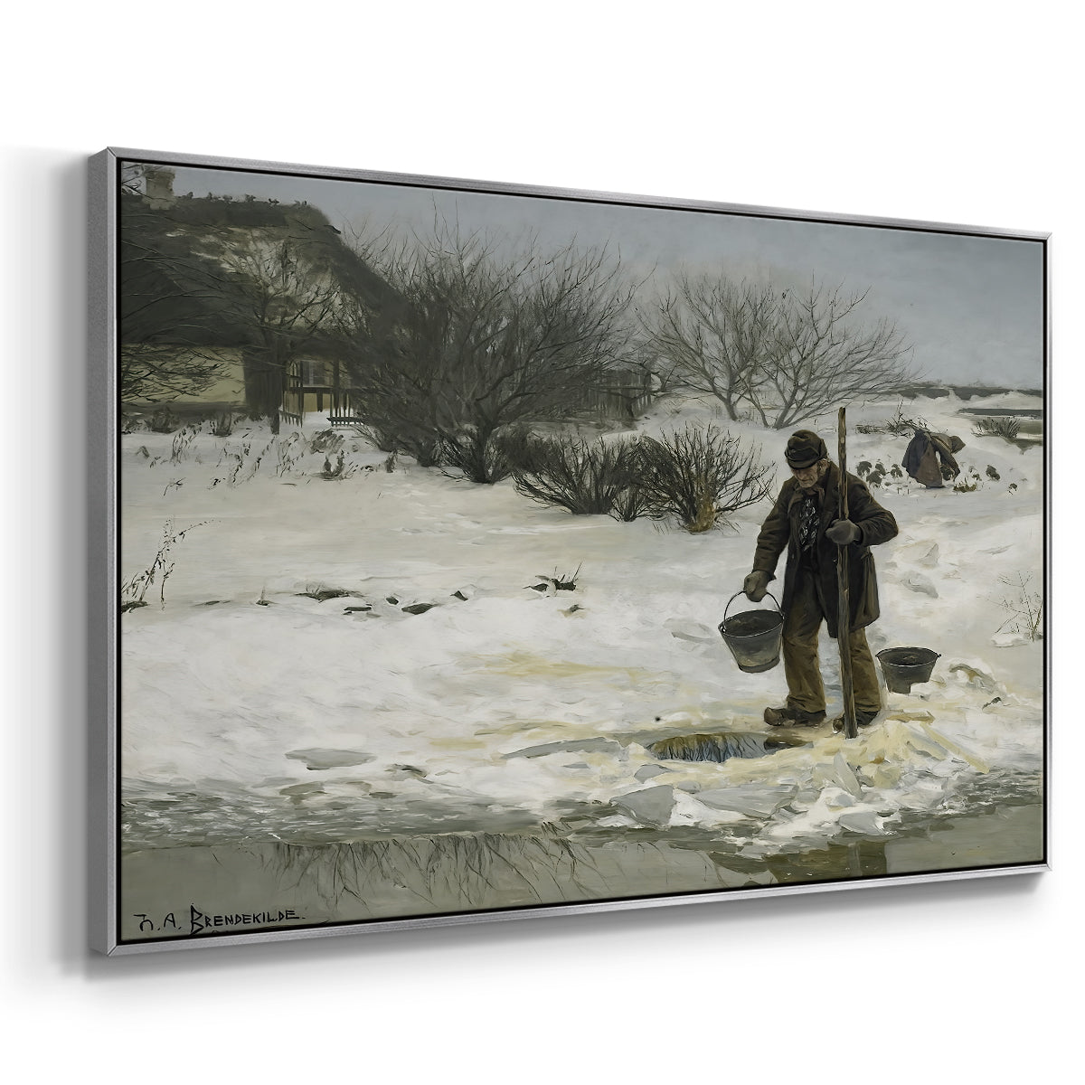Tøsne, 1895 - Floater Framed Canvas Print