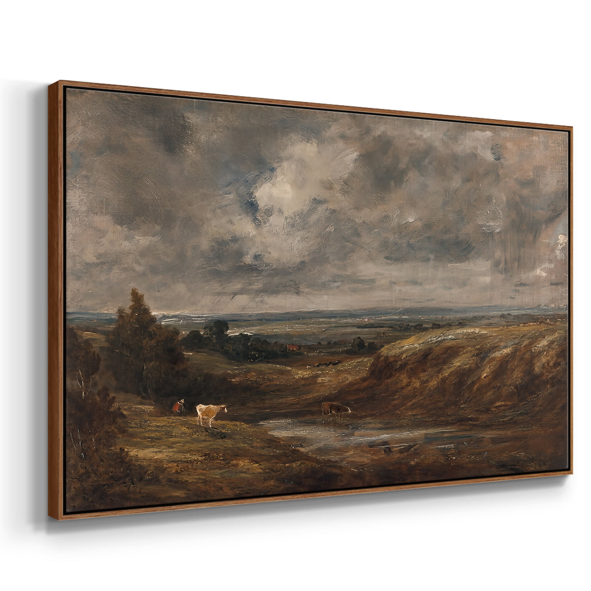 Hampstead Heath, 1825 - Floater Framed Canvas Print