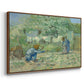First Steps after Millet, 1890 - Floater Framed Canvas Print
