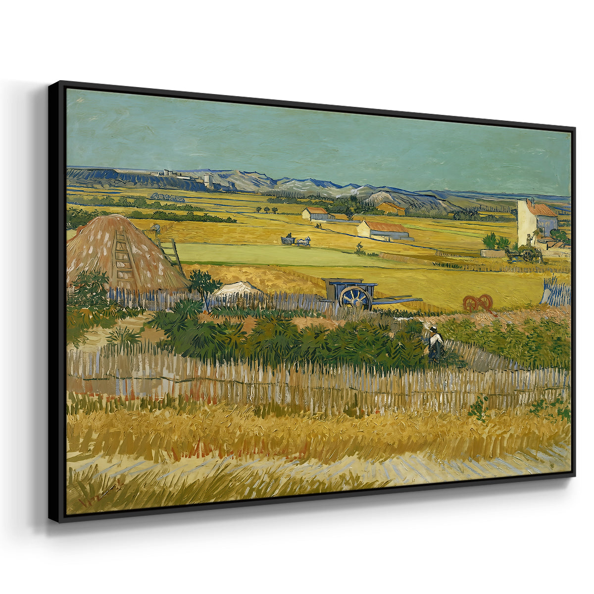 The Harvest, 1888 - Floater Framed Canvas Print