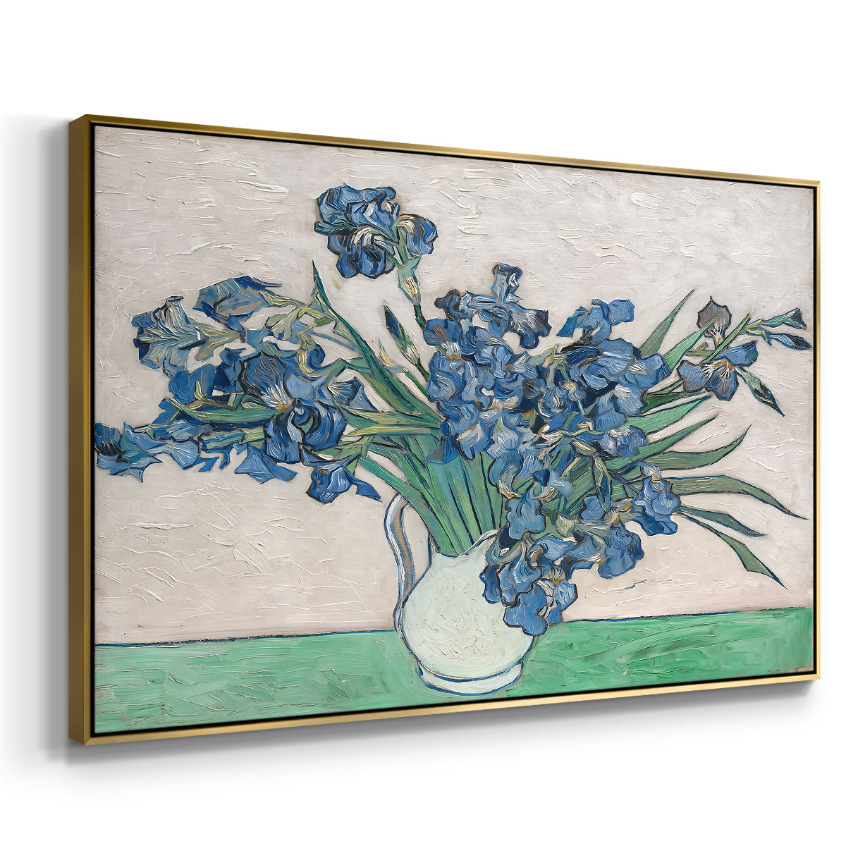 Irises, 1890 - Floater Framed Canvas Print