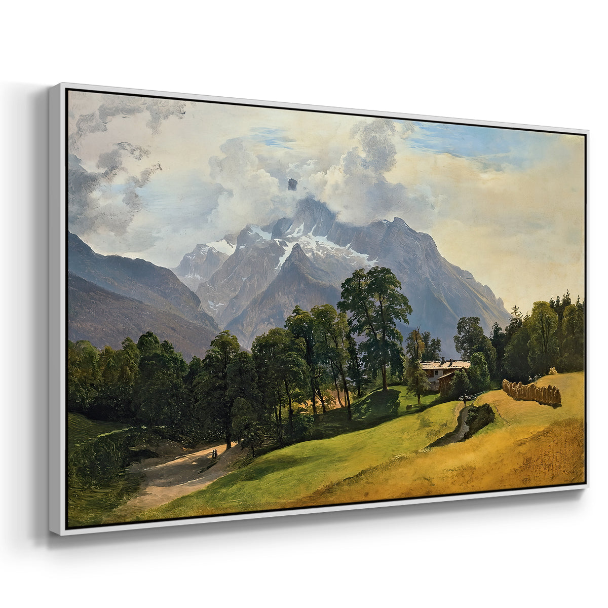Mountains in Berchtesgaden - Floater Framed Canvas Print