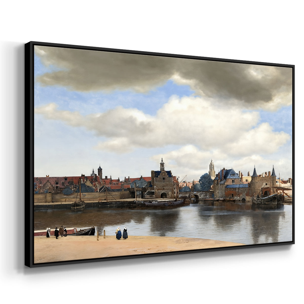 View of Delft, c. 1660-1661 - Floater Framed Canvas Print