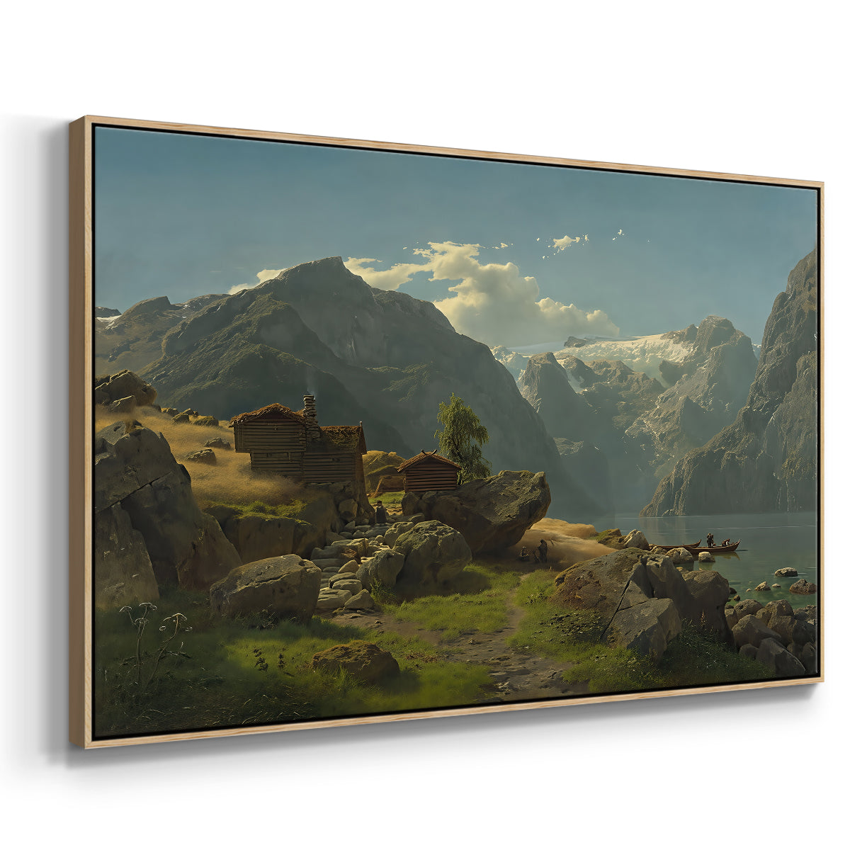 Balestrand, 1848 - Floater Framed Canvas Print