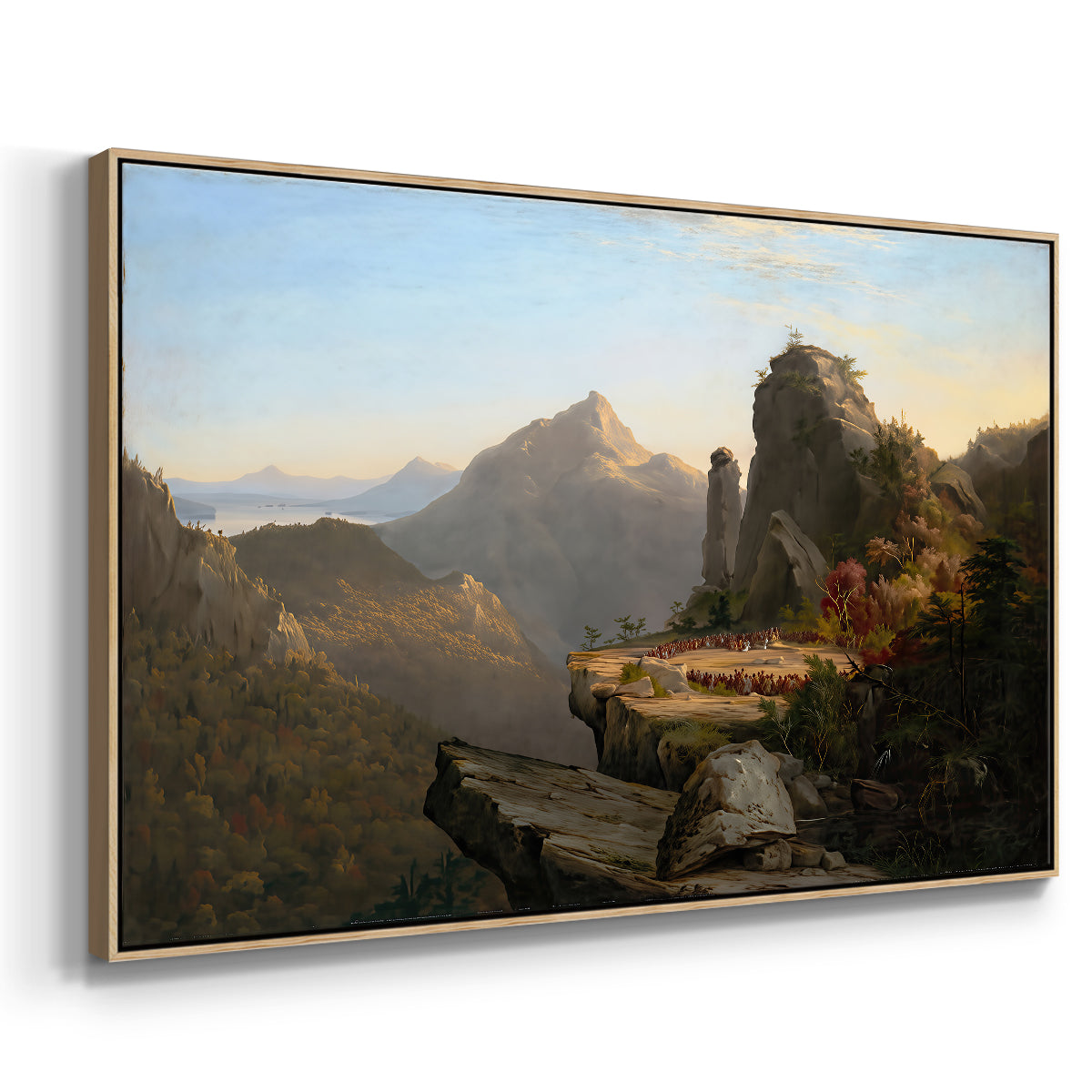 Scene from “The Last of the Mohicans”, 1827 - Floater Framed Canvas Print