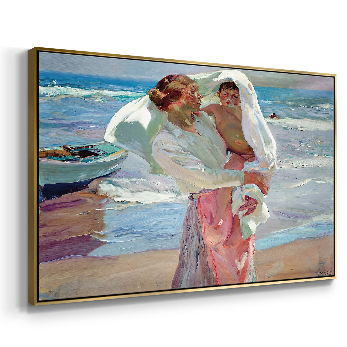 After Bathing, 1915 - Floater Framed Canvas Print