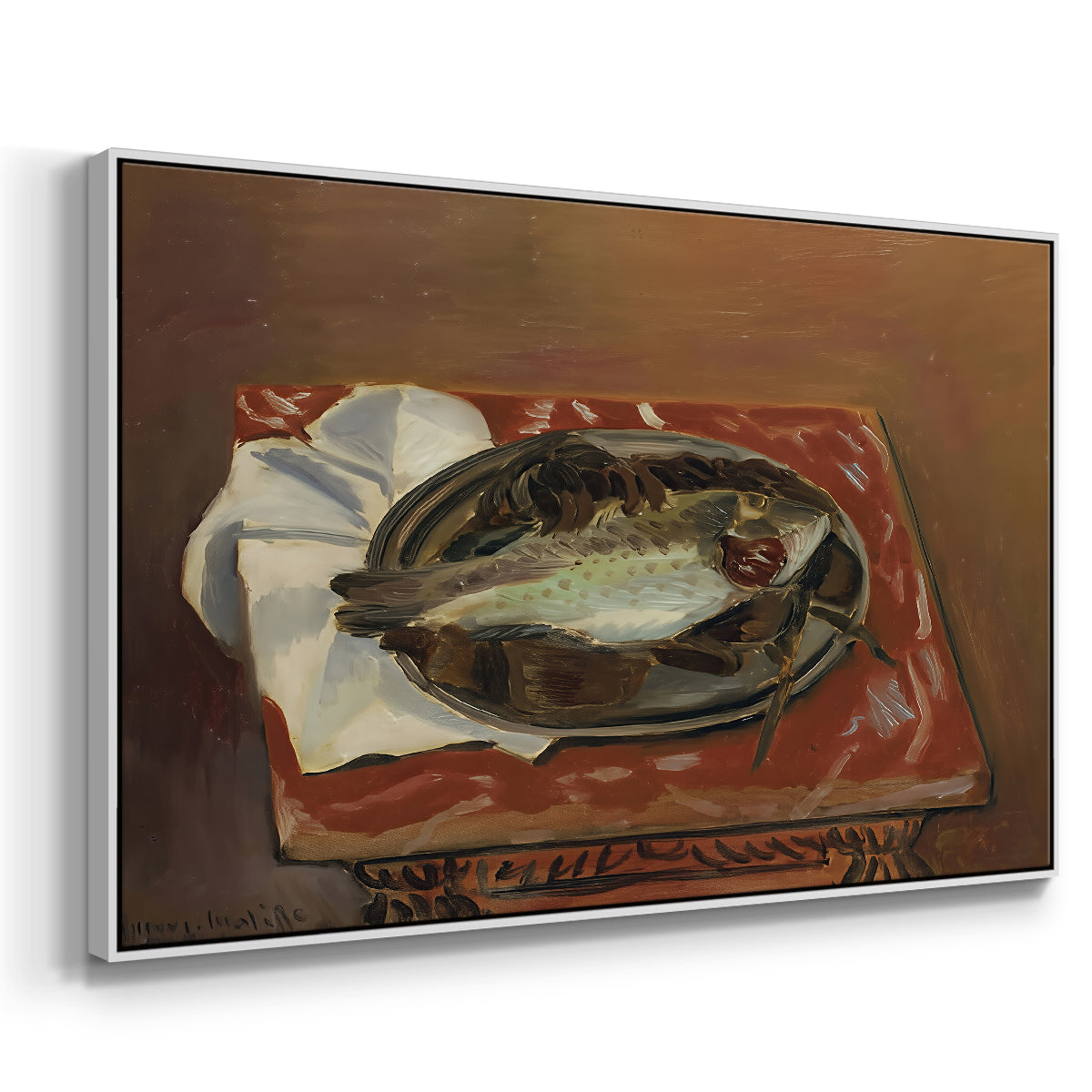 Still Life with Bream (Nature morte à la daurade), 1920 - Floater Framed Canvas Print