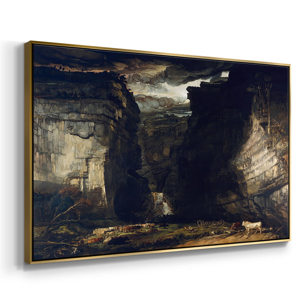 Gordale Scar, c. 1811-1813 - Floater Framed Canvas Print
