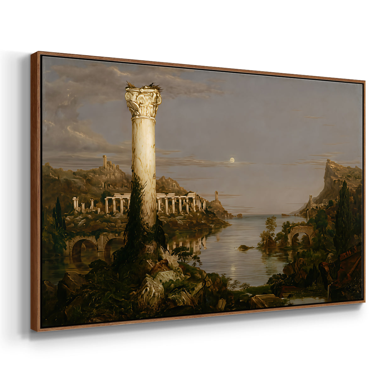 The Course of Empire: Desolation, 1836 - Floater Framed Canvas Print