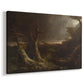 Canvas art print featuring a dramatic weather scene with powerful natural force, displayed at an angle
