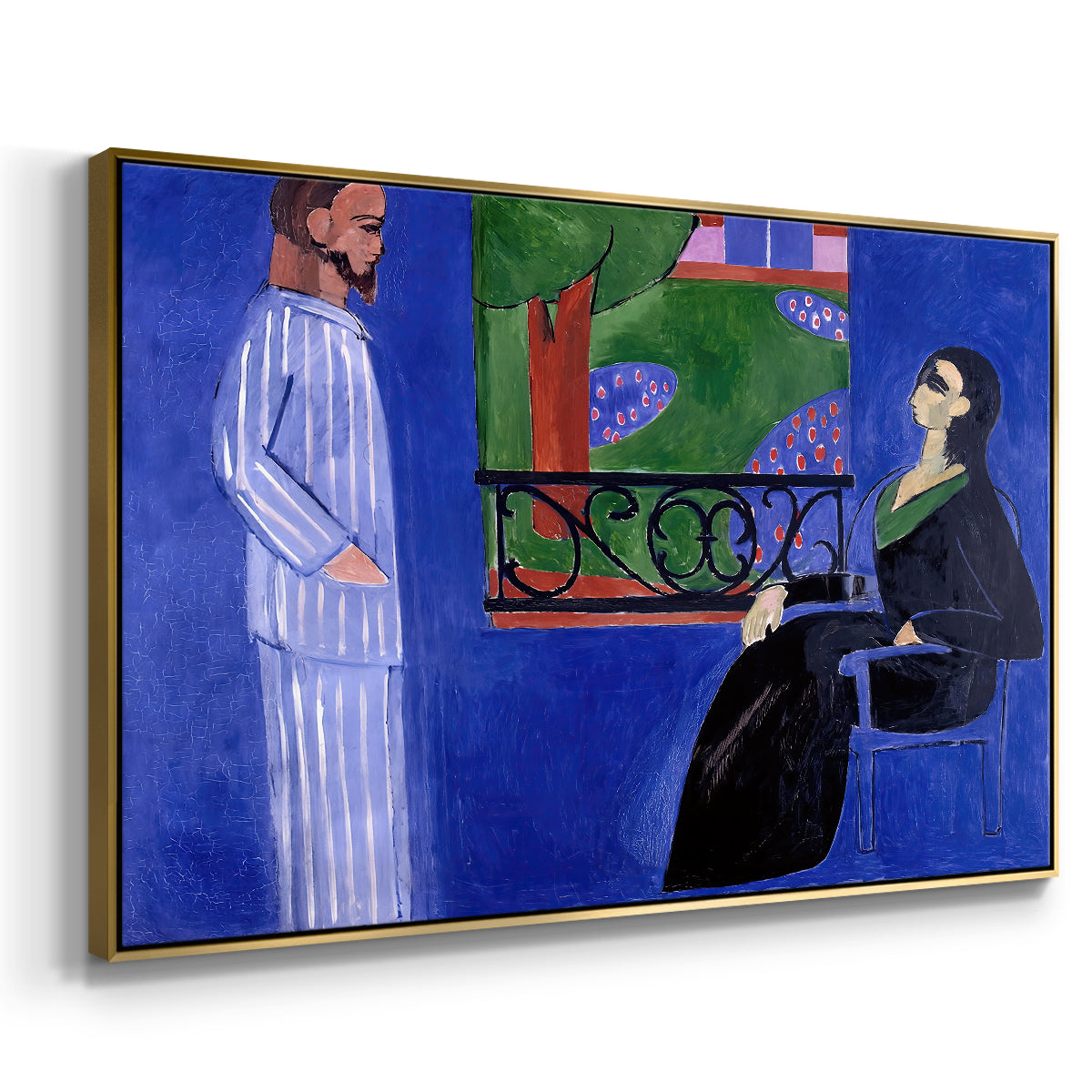 The Conversation, c. 1908-1912 - Floater Framed Canvas Print