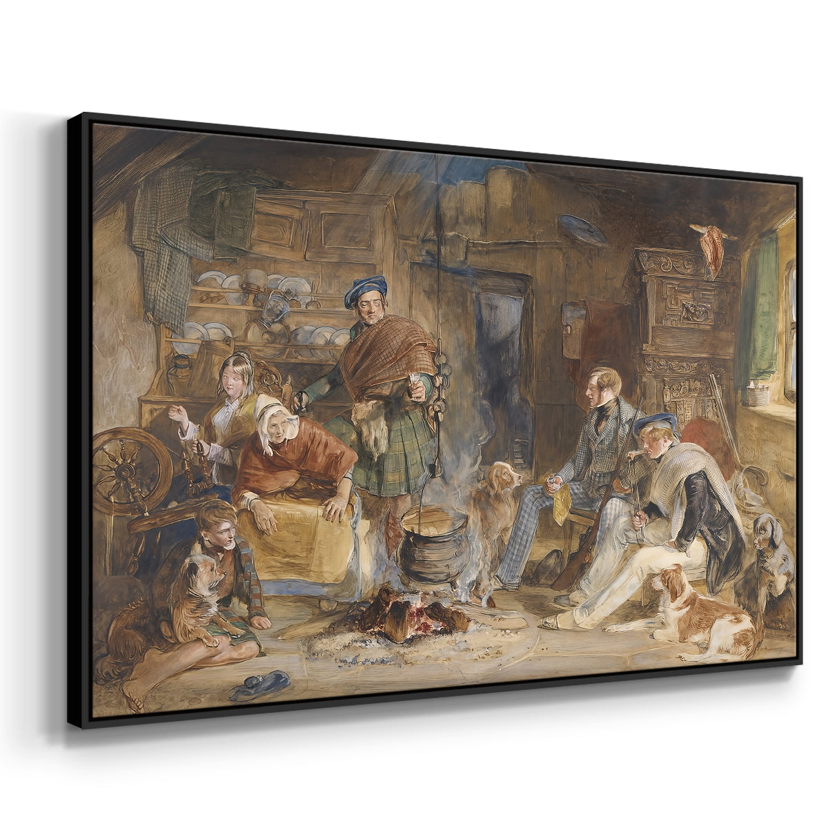 Highland Hospitality, 1832 - Floater Framed Canvas Print