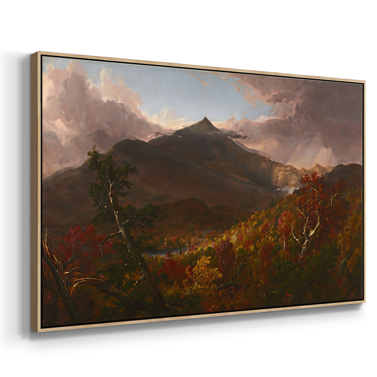 View of Schroon Mountain, Essex County, New York, After a Storm, 1838 - Floater Framed Canvas Print