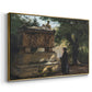 A Catholic Priest in Front of a Sarcophagus, c. 1857 - Floater Framed Canvas Print