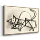 Study of a Cat (Étude de chat), 1946 - Floater Framed Canvas Print