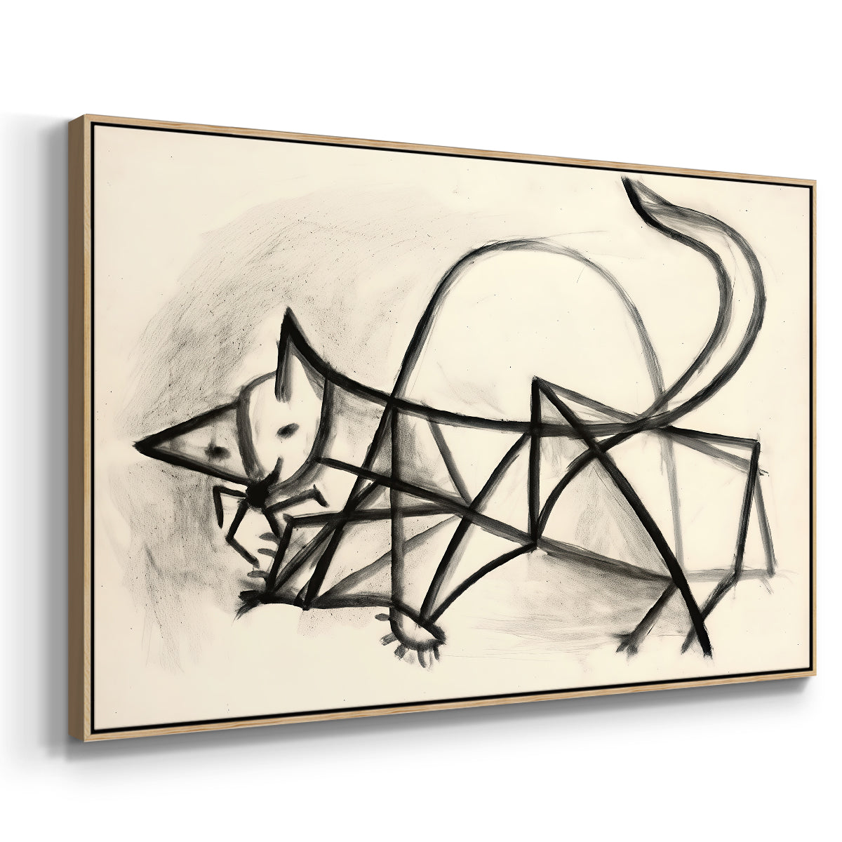 Study of a Cat (Étude de chat), 1946 - Floater Framed Canvas Print