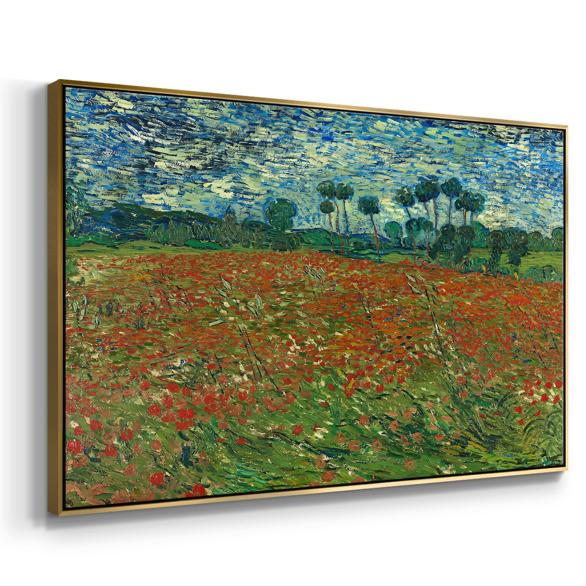 Field with Poppies, 1889 - Floater Framed Canvas Print