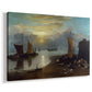 Canvas art print featuring a coastal scene with early morning light, displayed at an angle