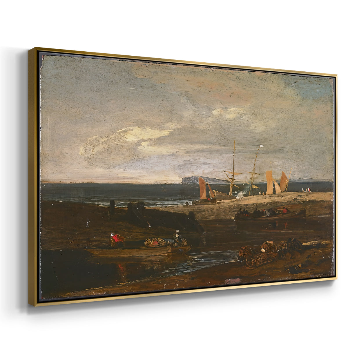 A Scene on the English Coast, c. 1798 - Floater Framed Canvas Print