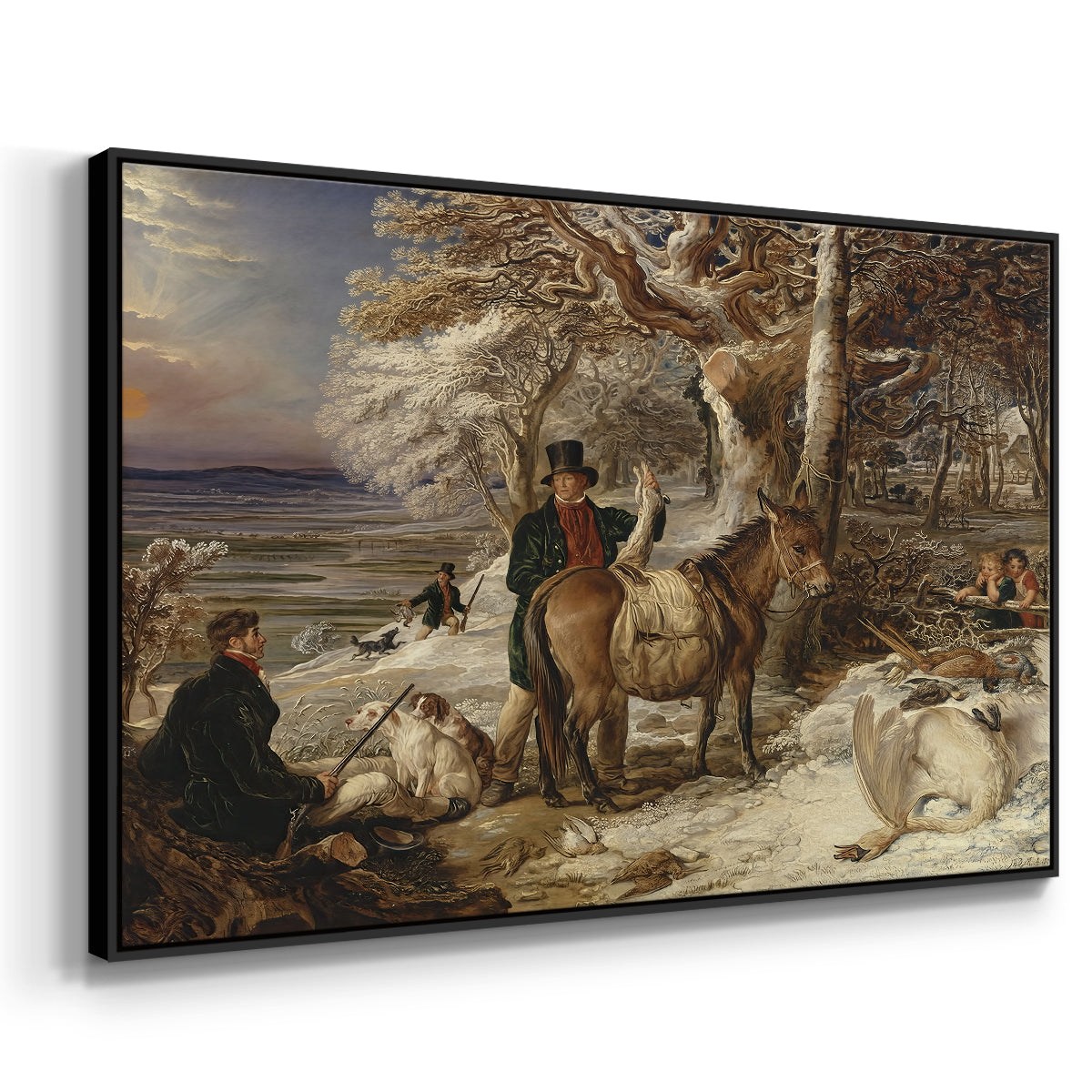 The Day's Sport, 1826 - Floater Framed Canvas Print