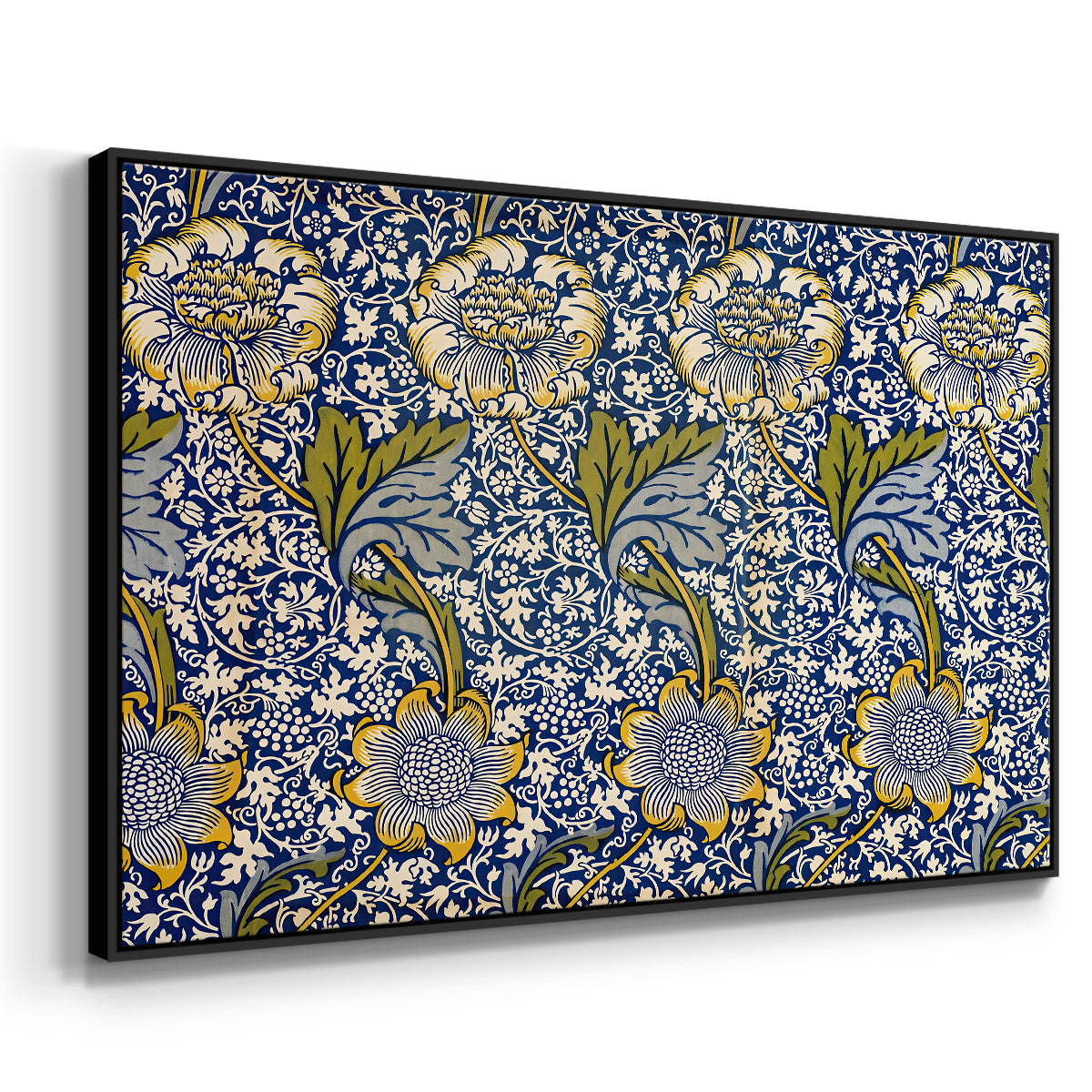 Kennet - Indigo/Gold, 1883 - Floater Framed Canvas Print