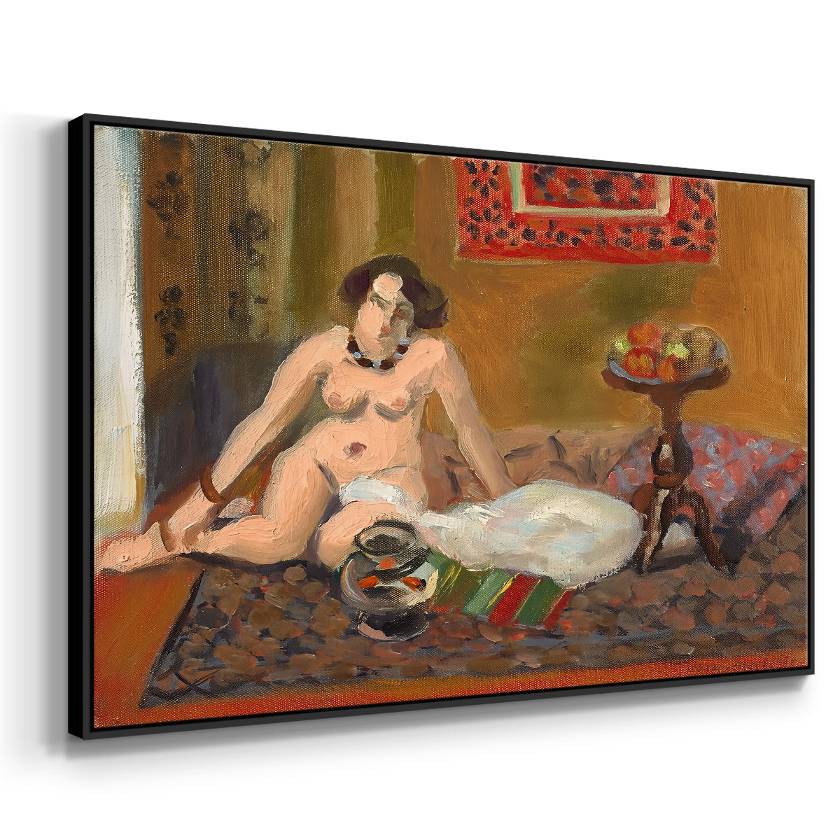 Nude with Goldfish (Nu aux poissons rouges), c. 1922 - Floater Framed Canvas Print