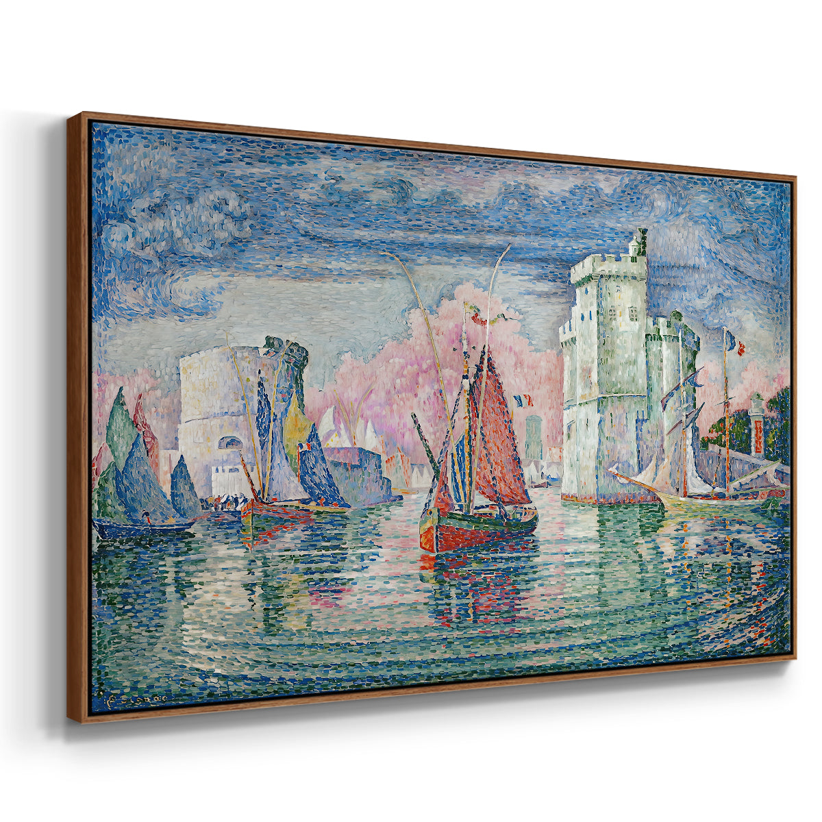 Entrance to the Port of La Rochelle, 1921 - Floater Framed Canvas Print
