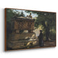 A Catholic Priest in Front of a Sarcophagus, c. 1857 - Floater Framed Canvas Print