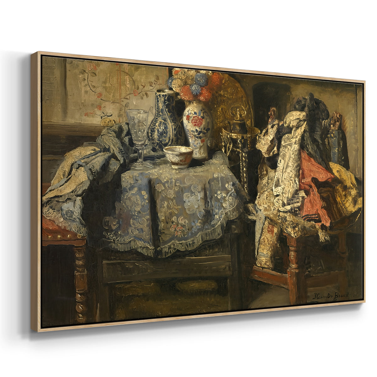 Still Life Requisites, 1885 - Floater Framed Canvas Print