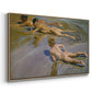 Boys on the Beach, 1910 - Floater Framed Canvas Print