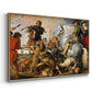 The Wolf and Fox Hunt, c. 1616 - Floater Framed Canvas Print