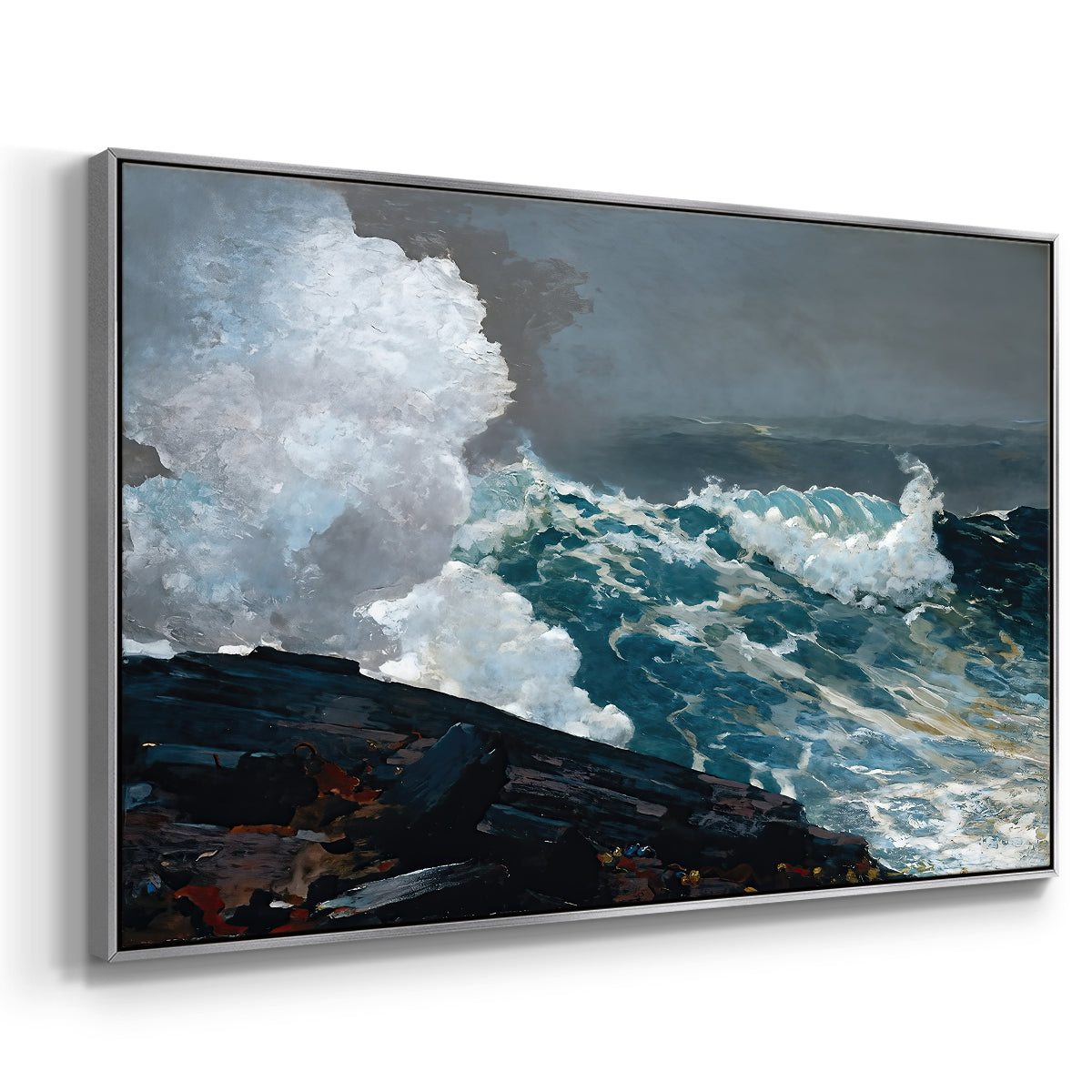 Northeaster, 1895 - Floater Framed Canvas Print