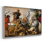The Wolf and Fox Hunt, c. 1616 - Floater Framed Canvas Print